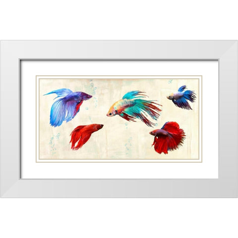 Tropical Parade White Modern Wood Framed Art Print with Double Matting by Rizzardi, Teo