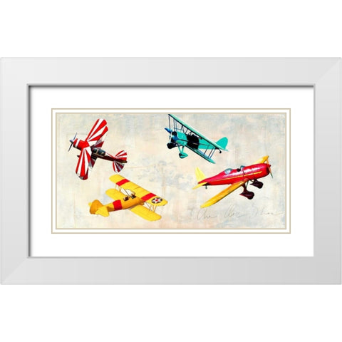 The Air Show White Modern Wood Framed Art Print with Double Matting by Rizzardi, Teo
