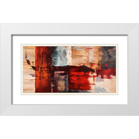 Breathe White Modern Wood Framed Art Print with Double Matting by Taylor, Heather