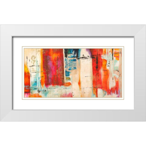 Bangalore White Modern Wood Framed Art Print with Double Matting by Taylor, Heather