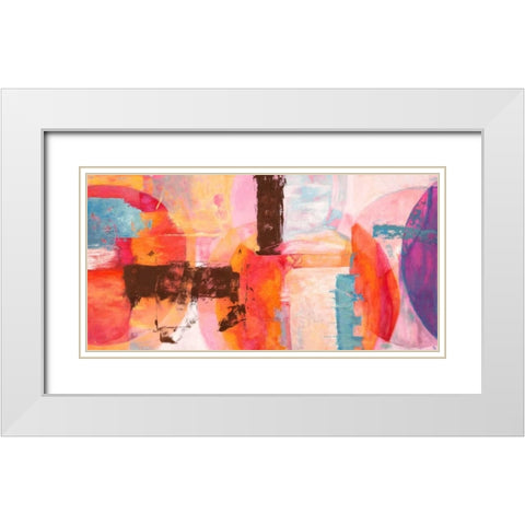 Samsara White Modern Wood Framed Art Print with Double Matting by Taylor, Heather