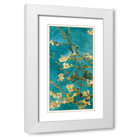 Mandorlo in fiore I White Modern Wood Framed Art Print with Double Matting by Van Gogh, Vincent