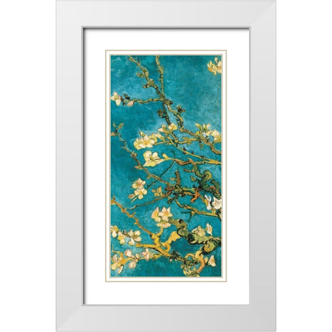 Mandorlo in fiore I White Modern Wood Framed Art Print with Double Matting by Van Gogh, Vincent