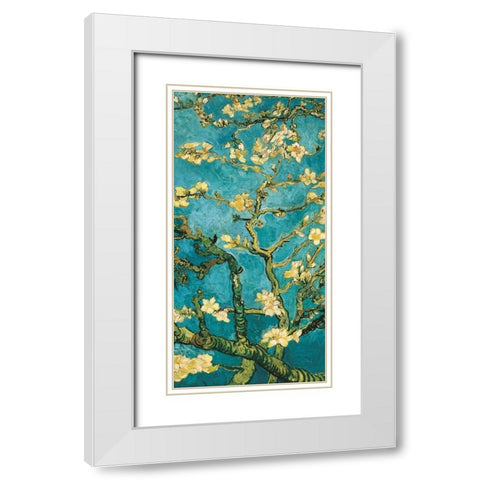 Mandorlo in fiore II White Modern Wood Framed Art Print with Double Matting by Van Gogh, Vincent
