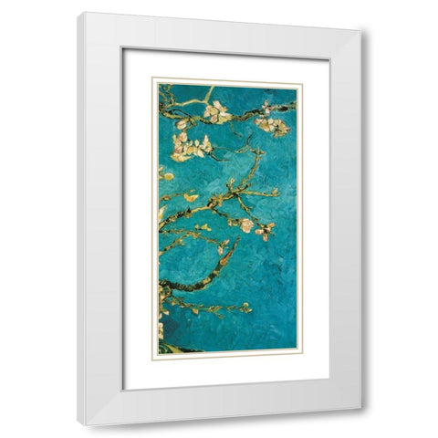 Mandorlo in fiore III White Modern Wood Framed Art Print with Double Matting by Van Gogh, Vincent