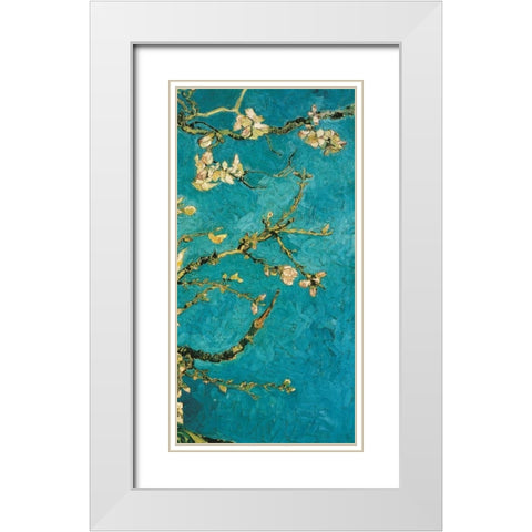 Mandorlo in fiore III White Modern Wood Framed Art Print with Double Matting by Van Gogh, Vincent
