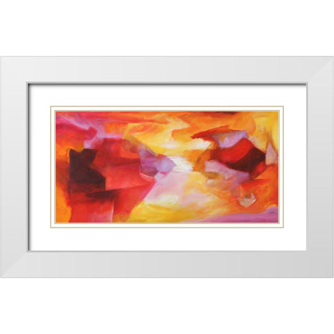 Ipanema White Modern Wood Framed Art Print with Double Matting by Perelli, Teo Vals