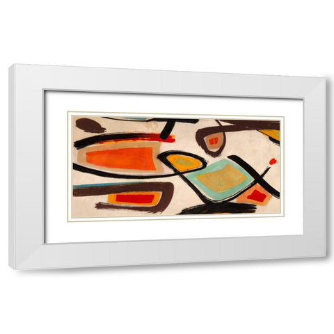 Tropicalia White Modern Wood Framed Art Print with Double Matting by Perelli, Teo Vals