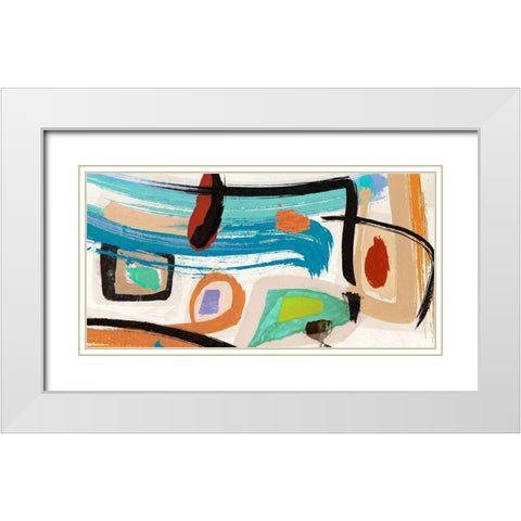 Aventure White Modern Wood Framed Art Print with Double Matting by Teo, Vals Perelli
