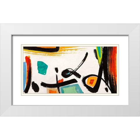 Interlude White Modern Wood Framed Art Print with Double Matting by Teo, Vals Perelli