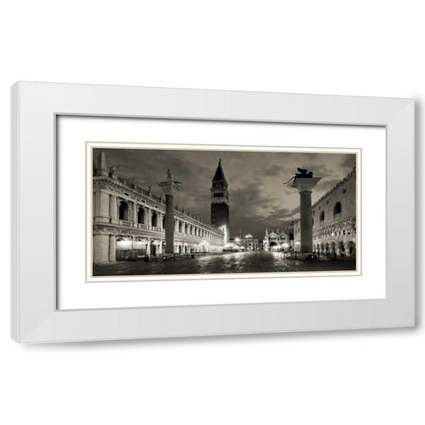 Piazza San Marco, Venice White Modern Wood Framed Art Print with Double Matting by Ratsenskiy, Vadim