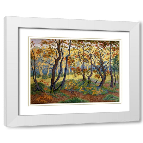 The Clearing White Modern Wood Framed Art Print with Double Matting by Ranson, Paul