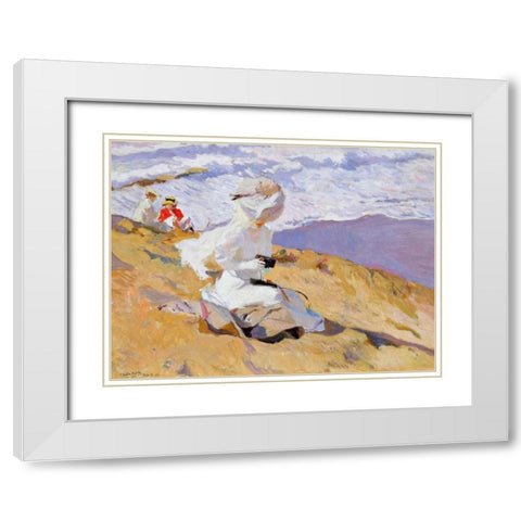 Capturing the moment White Modern Wood Framed Art Print with Double Matting by Sorolla y Bastida, Joaquin