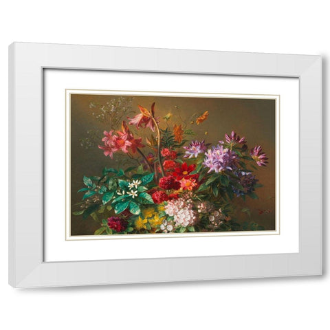 Allegory of Spring (detail) White Modern Wood Framed Art Print with Double Matting by Johannes van Os, Georgius Jacobus