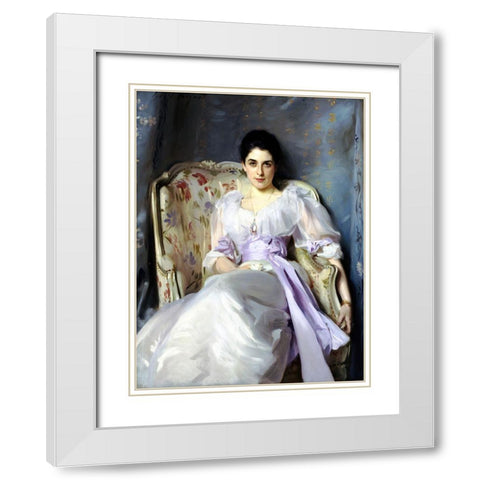 Lady Agnew of Lochnaw White Modern Wood Framed Art Print with Double Matting by Sargent, John Singer
