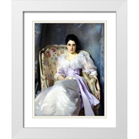 Lady Agnew of Lochnaw White Modern Wood Framed Art Print with Double Matting by Sargent, John Singer