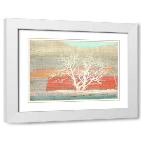 Treescape 1 (Subdued) White Modern Wood Framed Art Print with Double Matting by Alessio, Aprile