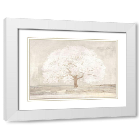 Pale Tree White Modern Wood Framed Art Print with Double Matting by Aprile, Alessio