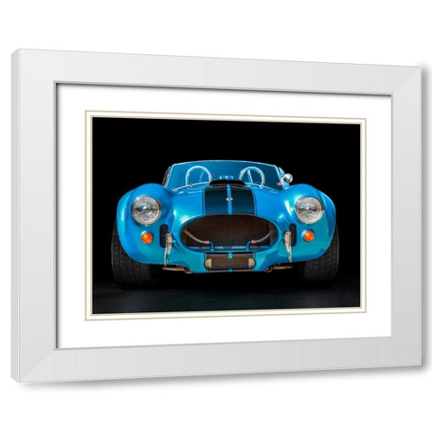 Shelby Cobra White Modern Wood Framed Art Print with Double Matting by Gasoline Images