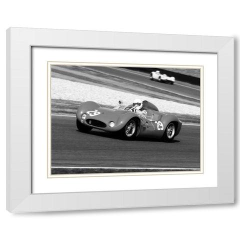 Historical race-cars White Modern Wood Framed Art Print with Double Matting by Gasoline Images