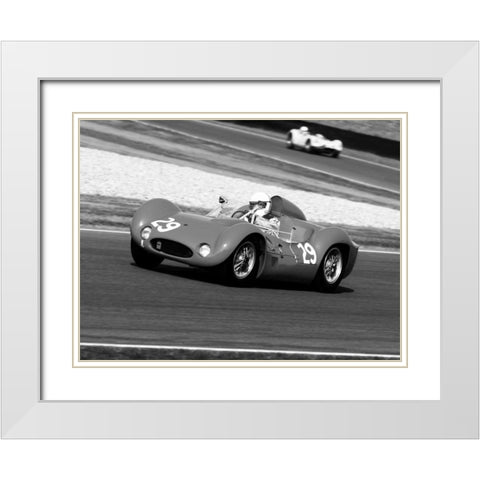 Historical race-cars White Modern Wood Framed Art Print with Double Matting by Gasoline Images