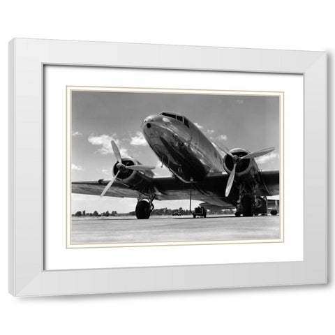 1940s Passenger Airplane White Modern Wood Framed Art Print with Double Matting by Armstrong Roberts, H.