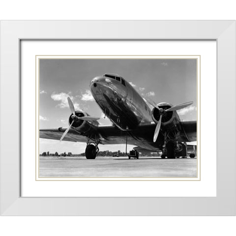 1940s Passenger Airplane White Modern Wood Framed Art Print with Double Matting by Armstrong Roberts, H.