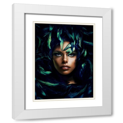 Shimmering Goddess White Modern Wood Framed Art Print with Double Matting by Lauren, Julian