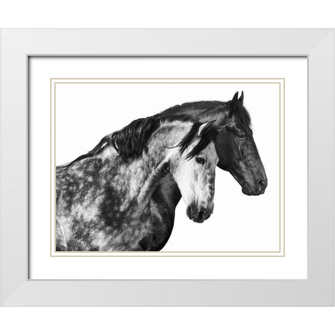 Together White Modern Wood Framed Art Print with Double Matting by Pangea Images