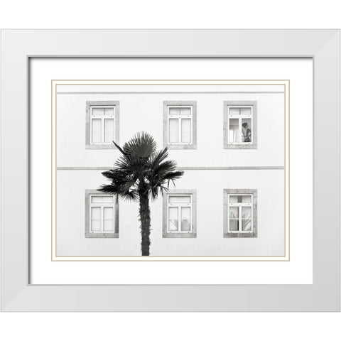 Hotel Room White Modern Wood Framed Art Print with Double Matting by Lauren, Julian