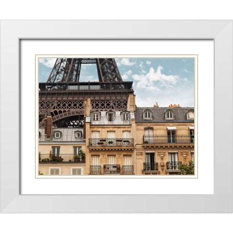 Parisienne architectures White Modern Wood Framed Art Print with Double Matting by Pangea Images
