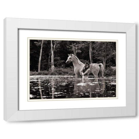In the Wilderness White Modern Wood Framed Art Print with Double Matting by Lauren, Julian