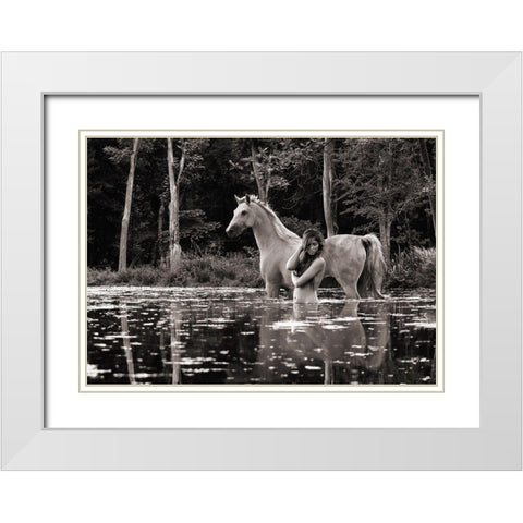 In the Wilderness White Modern Wood Framed Art Print with Double Matting by Lauren, Julian