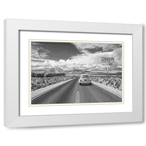 Wandering in the USA White Modern Wood Framed Art Print with Double Matting by Gasoline Images