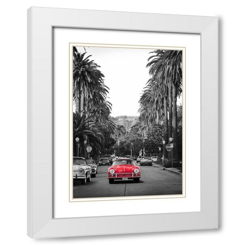 Boulevard in Hollywood White Modern Wood Framed Art Print with Double Matting by Gasoline Images
