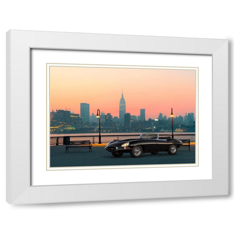 Vintage Spyder in NYC White Modern Wood Framed Art Print with Double Matting by Gasoline Images