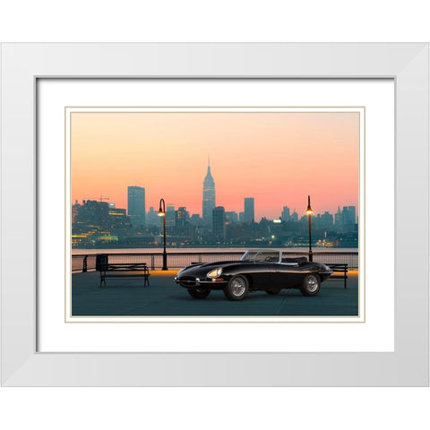 Vintage Spyder in NYC White Modern Wood Framed Art Print with Double Matting by Gasoline Images