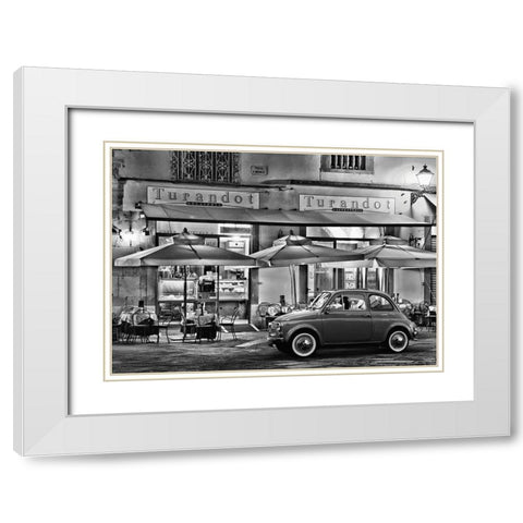 Italian Beauty - BW White Modern Wood Framed Art Print with Double Matting by Gasoline Images