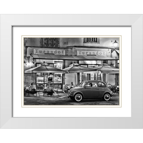 Italian Beauty - BW White Modern Wood Framed Art Print with Double Matting by Gasoline Images