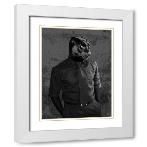 Dark Knight White Modern Wood Framed Art Print with Double Matting by VizLab