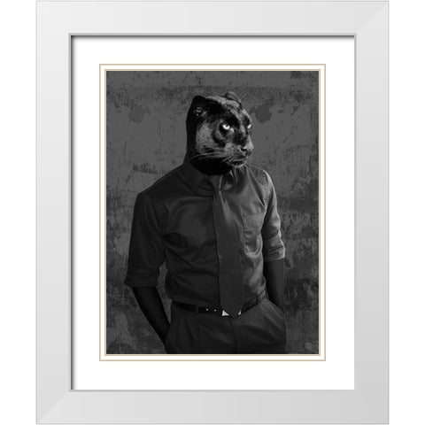 Dark Knight White Modern Wood Framed Art Print with Double Matting by VizLab