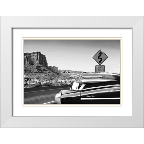 Coupe de Ville - BW White Modern Wood Framed Art Print with Double Matting by Gasoline Images