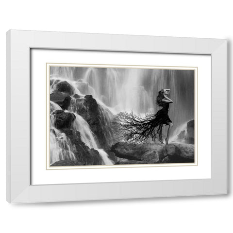 Natures Beauty White Modern Wood Framed Art Print with Double Matting by Lauren, Julian