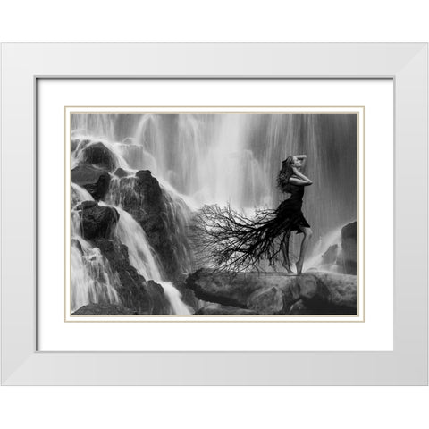 Natures Beauty White Modern Wood Framed Art Print with Double Matting by Lauren, Julian