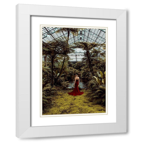 Unconventional Womenscape #2-Jardin dHiver (detail) White Modern Wood Framed Art Print with Double Matting by Lauren, Julian