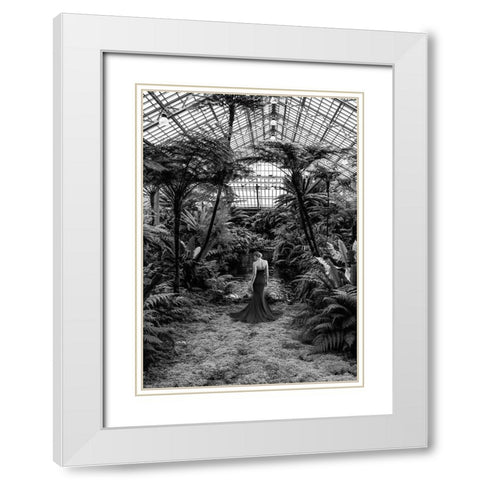 Unconventional Womenscape #2-Jardin dHiver-detail (BW) White Modern Wood Framed Art Print with Double Matting by Lauren, Julian