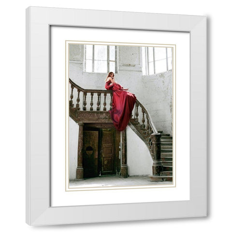 Unconventional Womenscape #6 White Modern Wood Framed Art Print with Double Matting by Lauren, Julian