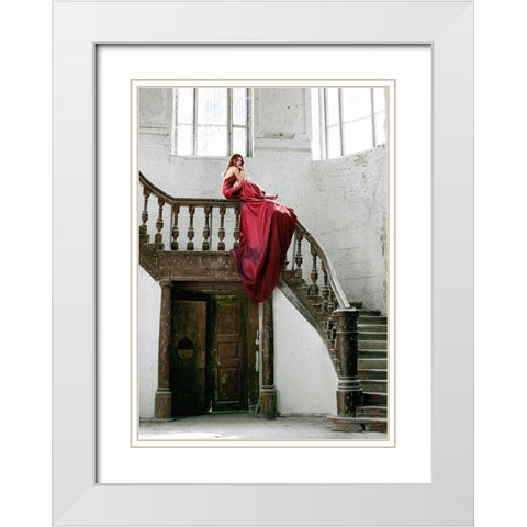 Unconventional Womenscape #6 White Modern Wood Framed Art Print with Double Matting by Lauren, Julian