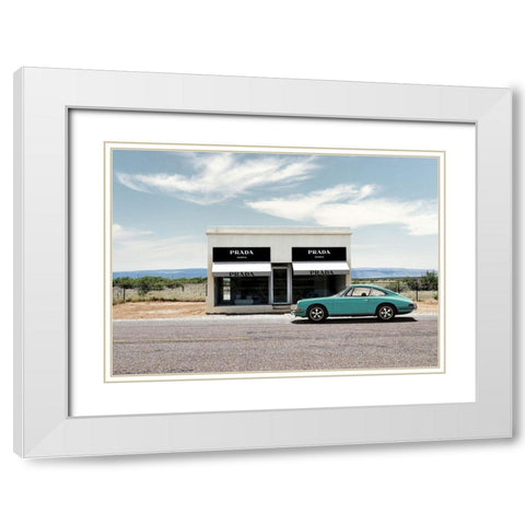 Marfa-Texas White Modern Wood Framed Art Print with Double Matting by Lauren, Julian