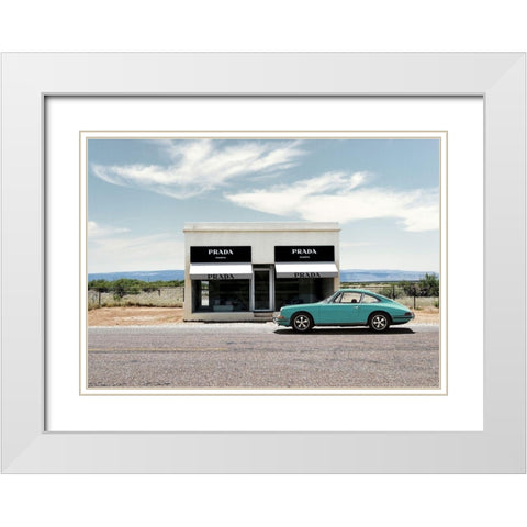 Marfa-Texas White Modern Wood Framed Art Print with Double Matting by Lauren, Julian